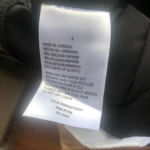 Rafaella Comfort Slim Ankle Pull On Dress Pants Size 8 Black Officewear… - Picture 10 of 10